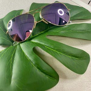 NWT RB3025 Purple Aviators Sunglasses 58mm